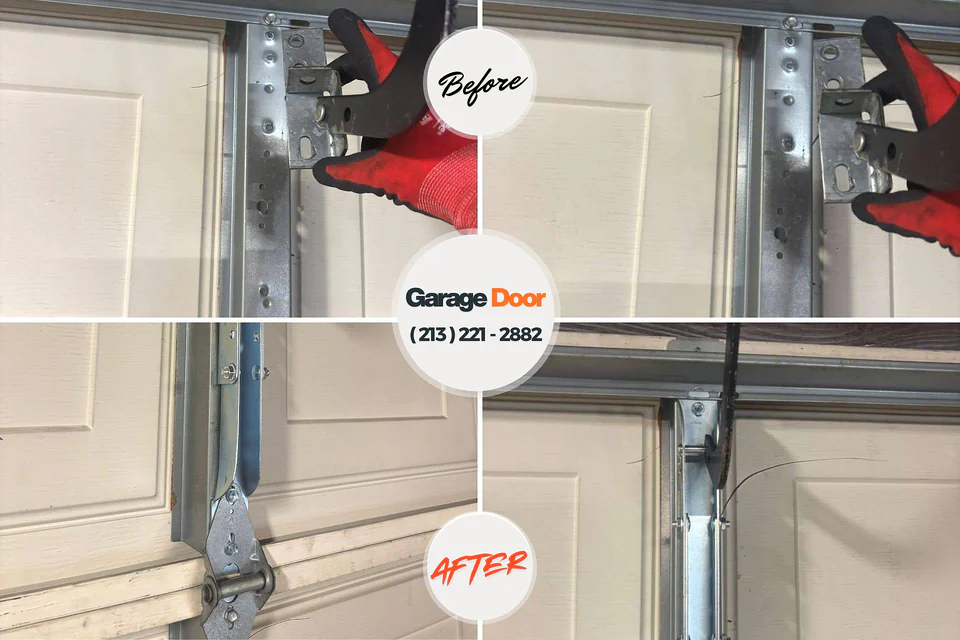 Before and after: garage door repair Bangor Base, WA
